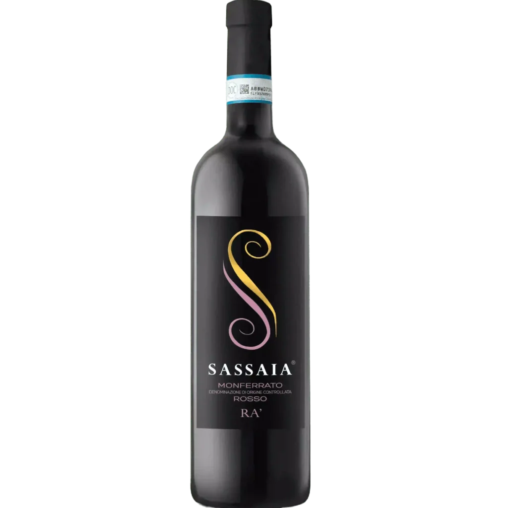 Bottle of Monferrato Rosso RA Italian Wine.